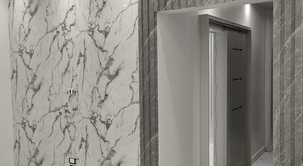 Thi công tấm PVC giả đá